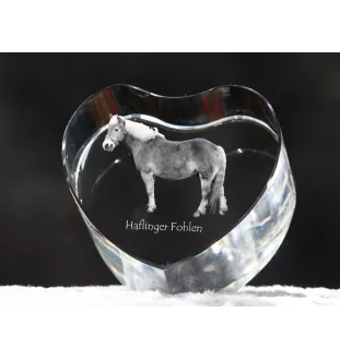 Haflinger źrebię serce kryształowe z koniem Art-Dog