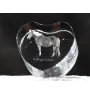 Haflinger Fohlen - a photo of a horse in crystal, a crystal heart, a unique frame with a photo from the Art-Dog brand