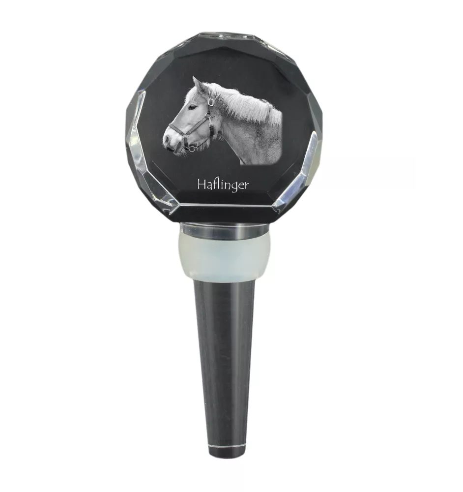 Haflinger - Kristallflaschenverschluss mit Pferd, einzigartiger Weinverschluss mit Foto, personalisiertes Geschenk für Sommelier der Marke Art-Dog