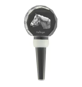 Haflinger - Kristallflaschenverschluss mit Pferd, einzigartiger Weinverschluss mit Foto, personalisiertes Geschenk für Sommelier der Marke Art-Dog