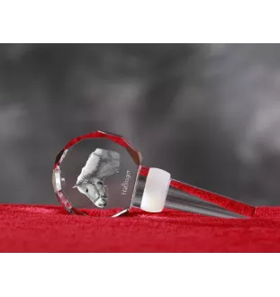 Haflinger - Crystal bottle stopper with horse, unique wine stopper with photo, personalised gift for sommelier by Art-Dog brand