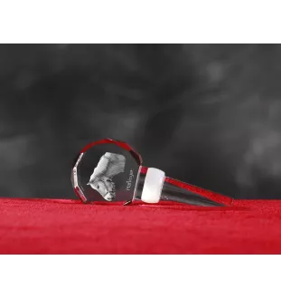 Haflinger - Bouchon de bouteille en cristal avec cheval, bouchon de vin unique avec photo, cadeau personnalisé pour sommelier par la marque Art-Dog