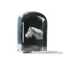 Haflinger - crystal cube with a photo, photo of a horse in crystal, cubic paperweight from Art-Dog brand