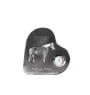 Haflinger Fohlen - Kristalluhr mit einem Pferdebild, Herzregal-Uhr, personalisierte Standuhr der Marke Art-Dog