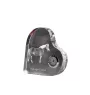 Haflinger Fohlen - Kristalluhr mit einem Pferdebild, Herzregal-Uhr, personalisierte Standuhr der Marke Art-Dog