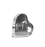 Haflinger Fohlen - crystal clock with a picture of a horse, heart-shaped shelf clock, personalized standing clock by Art-Dog brand