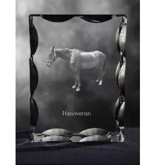Hanoverian - kryształ ze zdjęciem konia, szklana statuetka ze zdjęciem, wyjątkowa ramka ze zdjęciem marki Art-Dog