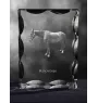Hanovrien - Kristall mit einem Pferdebild, Glasstatuette mit einem Bild, einzigartiger Bilderrahmen der Marke Art-Dog