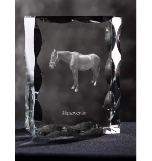 Hanoverian - kryształ ze zdjęciem konia, szklana statuetka ze zdjęciem, wyjątkowa ramka ze zdjęciem marki Art-Dog