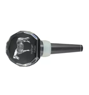Haflinger Fohlen - Crystal bottle stopper with horse, unique wine stopper with photo, personalised gift for sommelier by Art-Dog brand