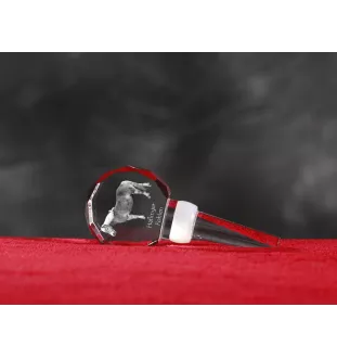 Haflinger Fohlen - Crystal bottle stopper with horse, unique wine stopper with photo, personalised gift for sommelier by Art-Dog brand