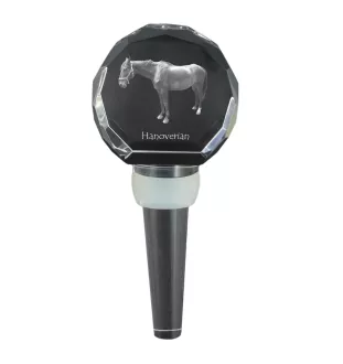 Hanovrien - Bouchon de bouteille en cristal avec cheval, bouchon de vin unique avec photo, cadeau personnalisé pour sommelier par la marque Art-Dog