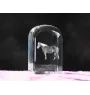Haflinger Fohlen - un cube de cristal avec une photo, une photo de cheval dans le cristal, un presse-papiers cubique de la marque Art-Dog