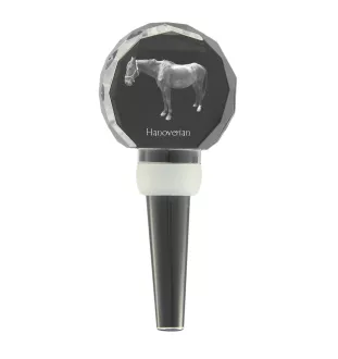 Hannoveraner - Kristallflaschenverschluss mit Pferd, einzigartiger Weinverschluss mit Foto, personalisiertes Geschenk für Sommelier der Marke Art-Dog