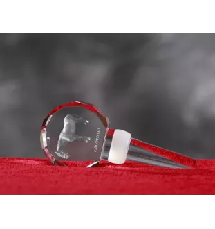 Hanoverian - Crystal bottle stopper with horse, unique wine stopper with photo, personalised gift for sommelier by Art-Dog brand