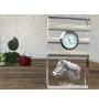 Haflinger - Glasuhr mit Foto, Pferdefoto im Kristall, personalisierte Tischuhr für das Büro der Marke Art-Dog