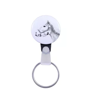Haflinger - porte-clés unique avec une photo de cheval, produit fait à la main, accroche légère et pratique de la marque Art-Dog
