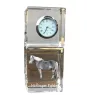 Haflinger Fohlen - montre en cristal avec photo, photo de cheval dans le cristal, horloge de bureau personnalisée de la marque Art-Dog