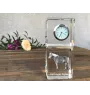 Haflinger Fohlen - Kristalluhr mit Bild, Pferdebild im Kristall, personalisierte Schreibtischuhr der Marke Art-Dog