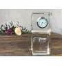 Hanovrien - montre en cristal avec photo, photo de cheval dans le cristal, horloge de bureau personnalisée de la marque Art-Dog
