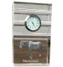Hanoverian - glass clock with a photo, photo of a horse in crystal, personalized standing office clock by Art-Dog brand