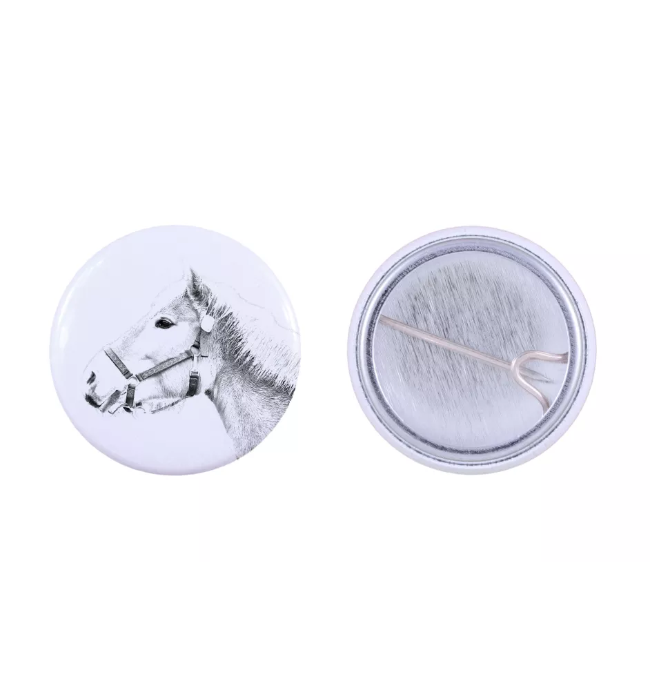 Haflinger - shirt accessory, bag pin, perfect gift with the option to add your brand graphics from Art-Dog.