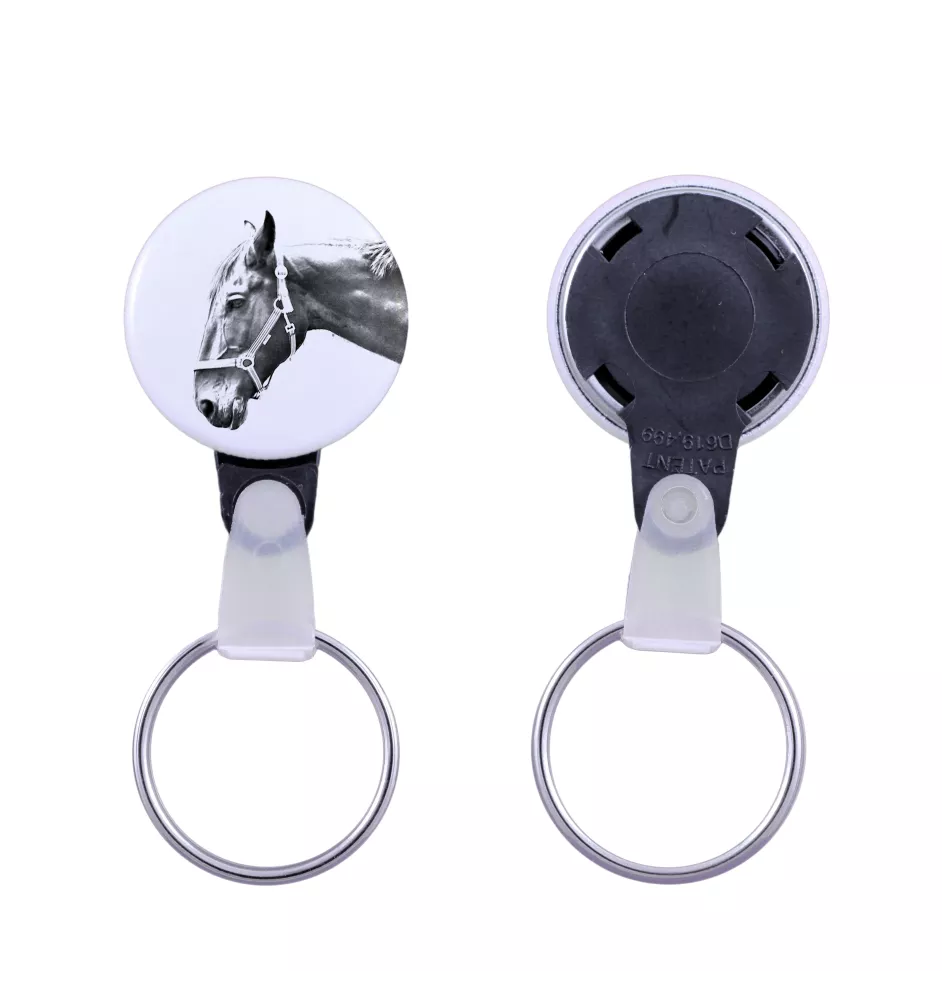 Hanoverian - unique keychain with a horse picture, handmade product, light and handy pendant from Art-Dog brand