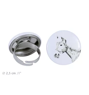 Haflinger Fohlen - Sammlerring mit einem Pferdeporträt, handgefertigtes Produkt, Marke Art-Dog