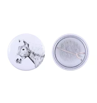 Haflinger Fohlen ornement de chemise, broche pour sac, cadeau idéal avec la possibilité d'ajouter votre propre graphisme de la marque Art-Dog