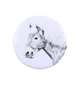 Haflinger Fohlen ornement de chemise, broche pour sac, cadeau idéal avec la possibilité d'ajouter votre propre graphisme de la marque Art-Dog