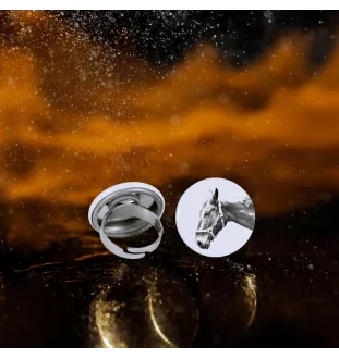 Hanovrien - Bague de collection avec l'image d'un cheval, produit fait à la main, marque Art-Dog