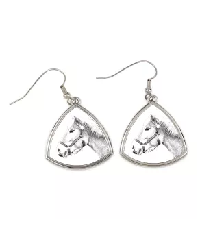Haflinger - boucles d'oreilles avec un cheval, boucles d'oreilles pendantes avec une image, bijoux personnalisés avec l'impression de la marque Art-Dog