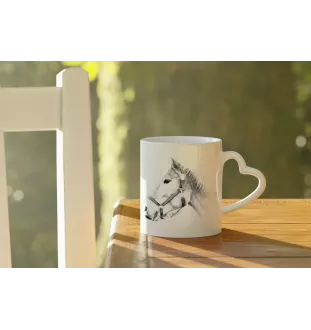 Haflinger - Tasse mit Hund, entzückende Tasse mit herzförmigem Henkel, universelles Geschenk der Marke Art-Dog
