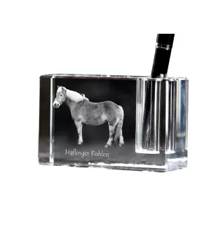 Haflinger źrebię penholder kryształowy z koniem Art-Dog