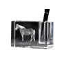 Haflinger Fohlen - Porte-stylos, organiseur en cristal avec image d'un cheval, décoration de bureau unique par la marque Art-Dog