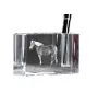 Haflinger Fohlen - Pen stand, crystal organiser with picture of a horse, unique desk decoration by Art-Dog brand
