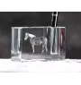 Haflinger Fohlen - Porte-stylos, organiseur en cristal avec image d'un cheval, décoration de bureau unique par la marque Art-Dog