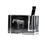 Hanovrien - Porte-stylos, organiseur en cristal avec image d'un cheval, décoration de bureau unique par la marque Art-Dog
