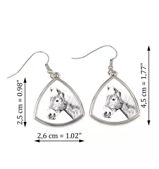 Haflinger Fohlen - Pferdeohrringe, hängende Ohrringe mit einem Bild, personalisierter Schmuck mit dem Aufdruck der Marke Art-Dog