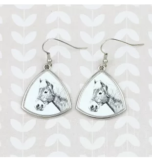 Haflinger Fohlen - earrings with a horse, hanging earrings with a picture, personalized jewelry with Art-Dog brand print