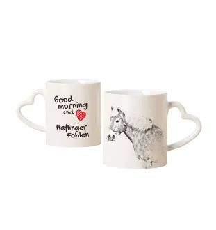 Haflinger Fohlen - cup with a dog, adorable cup with a heart-shaped handle, universal gift from the Art-Dog brand