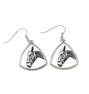 Hanoverian - earrings with a horse, hanging earrings with a picture, personalized jewelry with Art-Dog brand print