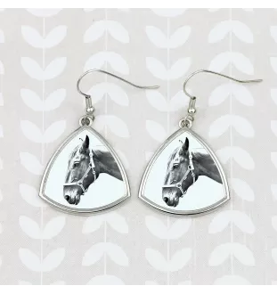 Hanovrien - boucles d'oreilles avec un cheval, boucles d'oreilles pendantes avec une image, bijoux personnalisés avec l'impression de la marque Art-Dog