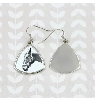 Hannoveraner - Pferdeohrringe, hängende Ohrringe mit einem Bild, personalisierter Schmuck mit dem Aufdruck der Marke Art-Dog
