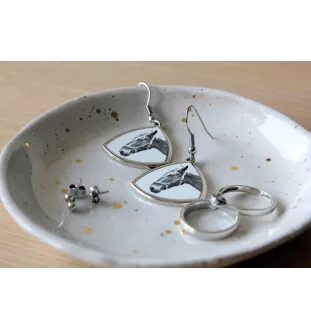 Hanoverian - earrings with a horse, hanging earrings with a picture, personalized jewelry with Art-Dog brand print