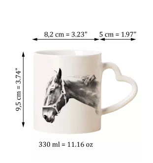 Hanoverian - cup with a dog, adorable cup with a heart-shaped handle, universal gift from the Art-Dog brand