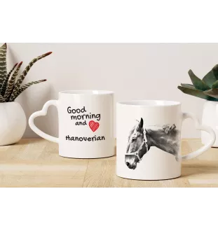 Hanoverian - cup with a dog, adorable cup with a heart-shaped handle, universal gift from the Art-Dog brand
