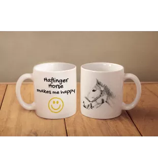 Haflinger - cup with a horse, a cheerful cup for a dog lover, a personalized gift from the Art-Dog brand