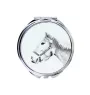 Haflinger - miroir de poche avec cheval, miroir personnalisé pour sac à main, miroir compact avec impression de la marque Art-Dog