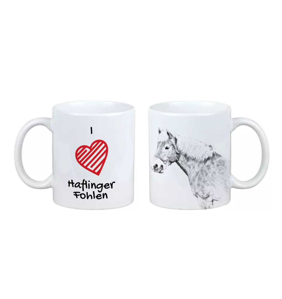 Haflinger Fohlen - cup with a horse, cute cup with graphics, a gift with your photo from the Art-Dog brand